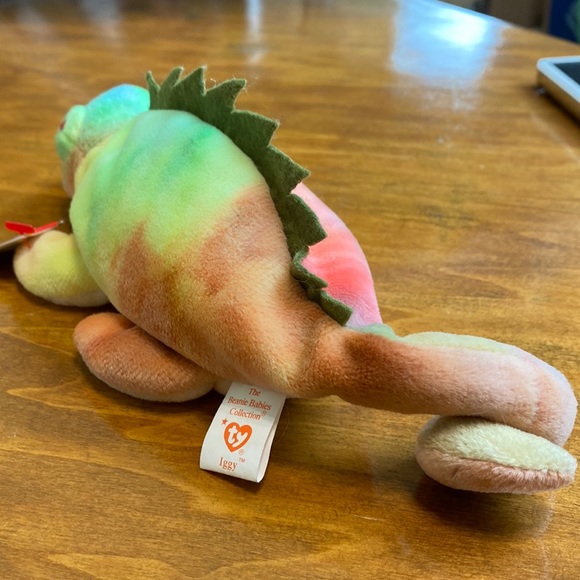 TY Beanie Baby Iggy the Iguana tie dye 1997 - Picture 4 of 10